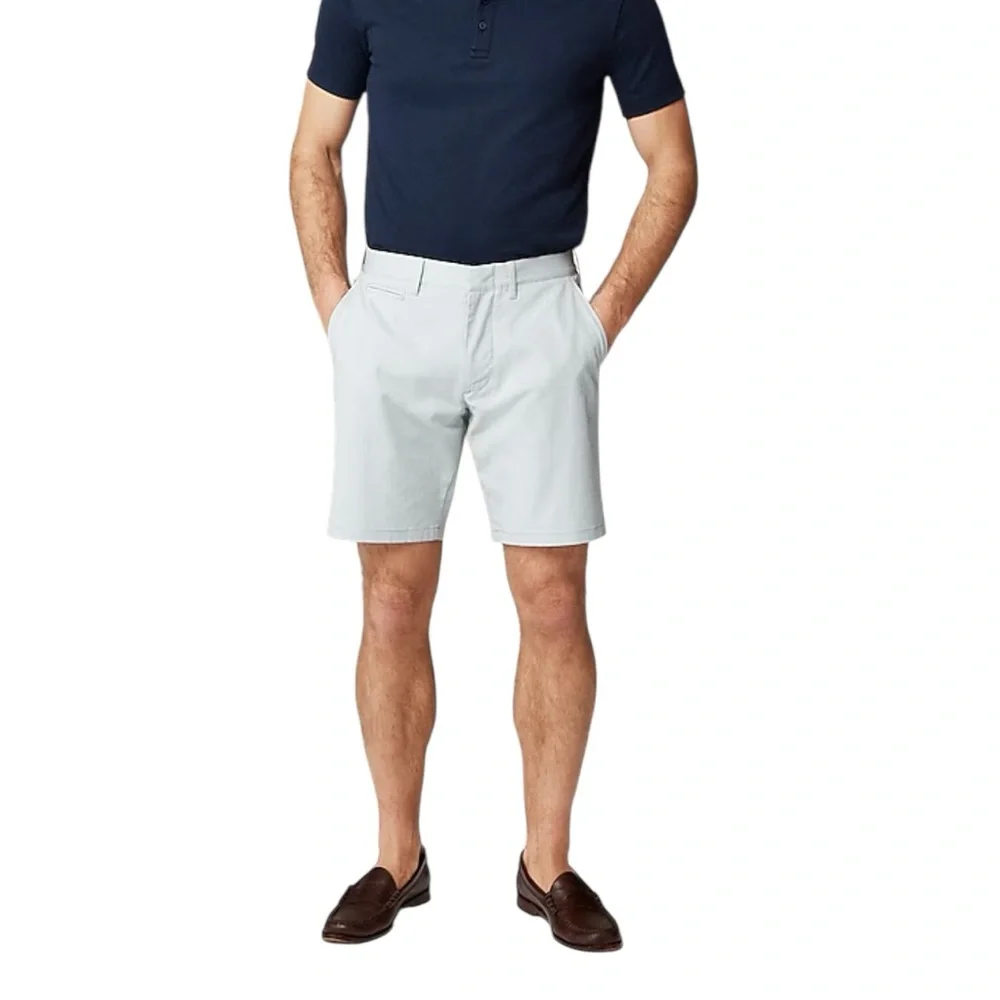 J.Crew 9” Oxford Tech Short in Green White Oxford